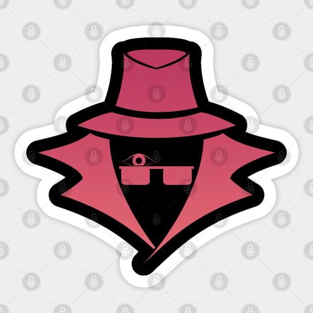 Mr. Eye: A Cybersecurity/Anonymity Icon (Red) Sticker by McNerdic